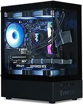 ViprTech Reaper 3.0 Liquid-Cooled PC - AMD Ryzen 7 7700 (5.3Ghz Turbo), RTX 4070 Super 12GB, 32GB DDR5 6400, 2TB NVMe SSD, 800W Gold, VR-Ready, WiFi BT, Win 11, Gaming Desktop Computer Black