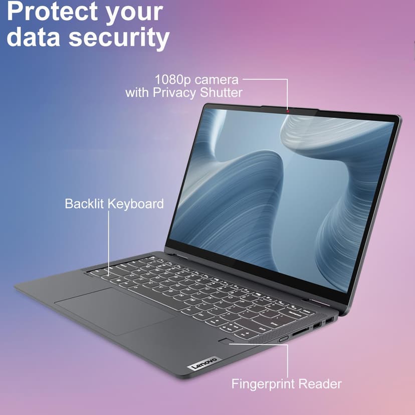 Lenovo IdeaPad Flex 5i 2-in-1 Laptop (14" FHD+ Touchscreen, Intel Core i5-1235U, 8GB RAM, 512GB SSD) Convertible, Fingerprint, Backlit, 1080p Webcam, 9-Hr Battery Life, IST Pen, Win 11 Home S Mode