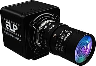 ELP Global Shutter USB Webcam - 1080P 90fps, Manual Zoom, Variable Focus, AR0234 Close-up Camera for Laptop