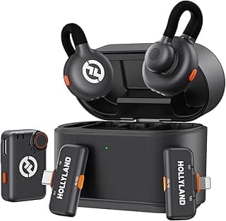 Hollyland Lark M2S Ultimate Combo (Camera RX+USB-C RX+Lightning RX) Wireless Lavalier Microphone for iPhone/Camera/Android/PC, Compact Mic, Titanium Clip, Noise Cancelling, Content Creation