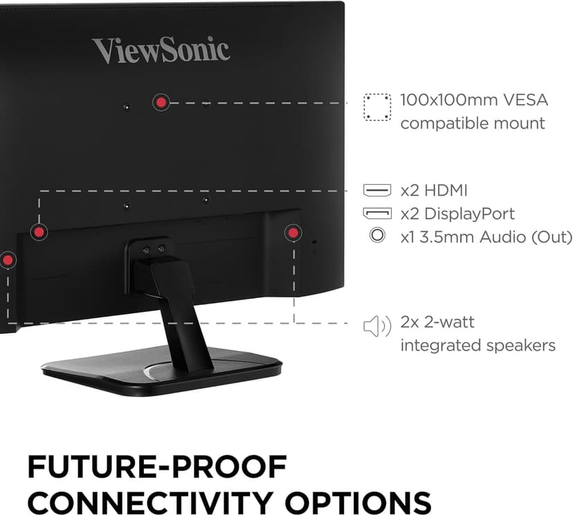 ViewSonic VA2756-4K-MHD 27 Inch IPS 4K Monitor with Ultra-Thin Bezels, HDMI and DisplayPort Inputs for Home and Office