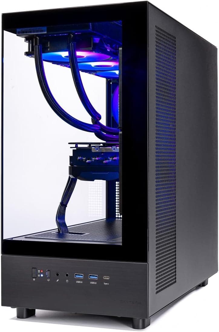 Skytech Azure Gaming PC Desktop, Intel i7 14700F 2.1 GHz (5.3GHz Turbo), NVIDIA RTX 5060 8GB, 1TB NVMe SSD, 32GB DDR5 RAM 6000 RGB, 850W Gold ATX 3 PSU, 360mm ARGB AIO, Wi-Fi, Win 11