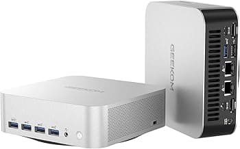 GEEKOM A8 Max AI Mini PC, AMD Ryzen 9 8945HS, 2.5Gbps Dual LAN Port Mini Gaming PC with 32GB DDR5 2TB M.2 2280 NVMe SSD, Mini PC Windows 11 Pro/Wi-Fi 6E/BT 5.2/USB4/8K