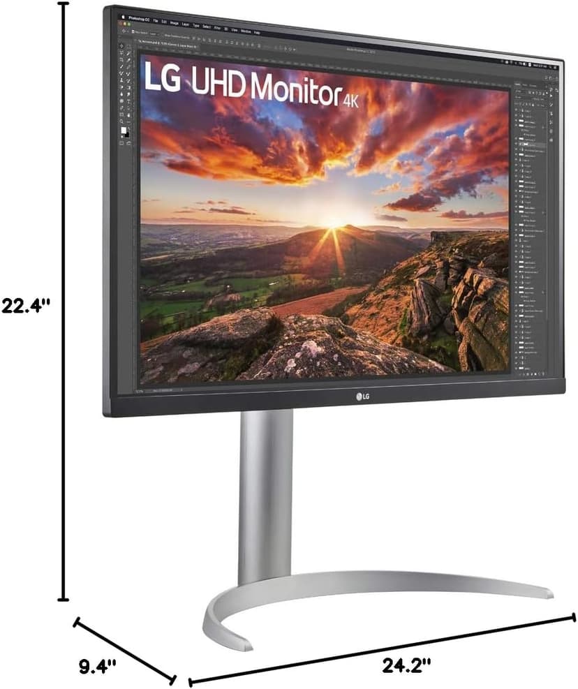 LG UltraFine 27-Inch Computer Monitor 27UP850N-W, IPS 4K with VESA DisplayHDR400 and USB Type-C, White