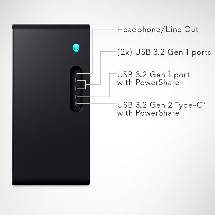 Alienware Aurora R16 Gaming Desktop - Intel Core i7 14700F, 32GB DDR5 RAM, 1TB SSD, NVIDIA GeForce RTX 4070 Super 12GB GDDR6X Graphics, Windows 11 Home, 1 Year Onsite/in-Home Service - Basalt Black