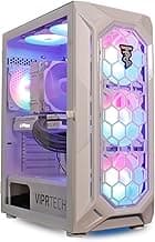 ViprTech Ghost Gaming PC - AMD Ryzen 5 5600 (4.4Ghz Turbo), RTX 3060 12GB, 16GB DDR4 3200, 512GB NVMe SSD, VR-Ready, Streaming, WiFi, RGB, Windows 11, Desktop Computer Tower, White