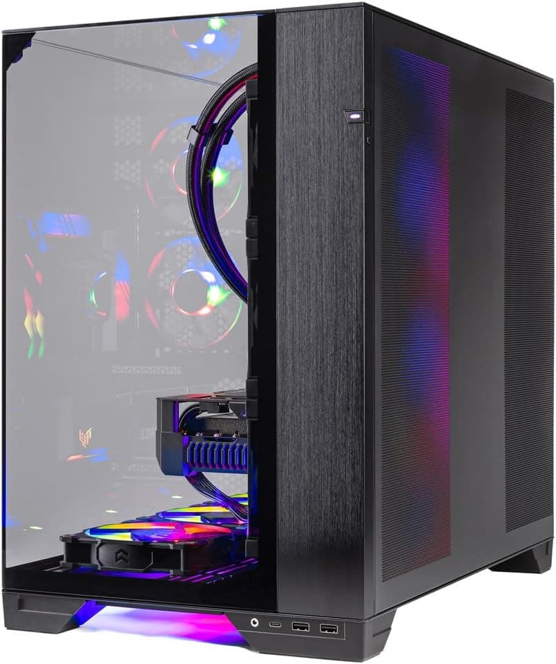Skytech Gaming O11 Vision Desktop PC, Ryzen 7 9800X3D 4.7 GHz (5.2 GHz), AMD RX 9070XT 16GB, 2TB Gen4 NVMe SSD, 32GB DDR5 RAM 6000 RGB, 850W Gold ATX 3 PSU, 360mm ARGB AIO, Wi-Fi, Win 11