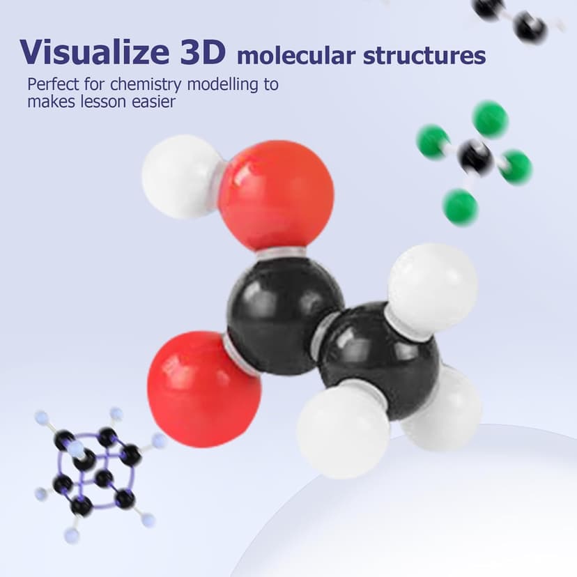 444 Pcs Organic Chemistry Model Kit for Organic and Inorganic Chemistry Learning,Molecular Model Kit,Experiment Molecular Mesh for Learning and Raising Space Imagination, A Fullerene Set