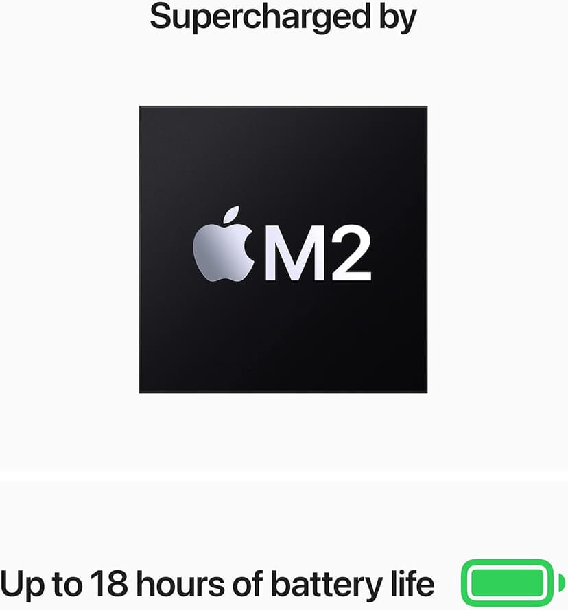 Apple 2022 MacBook Air Laptop with M2 chip: Built for Apple Intelligence, 13.6-inch Liquid Retina Display, 16GB RAM, 256GB SSD Storage, Backlit Keyboard, 1080p FaceTime HD Camera; Starlight