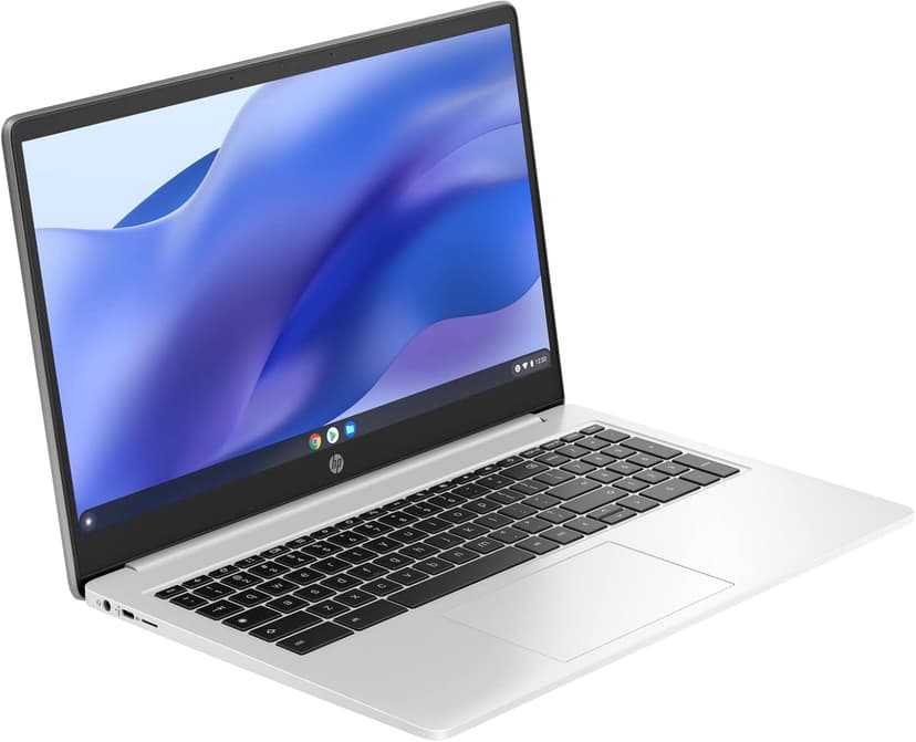 HP Chromebook 15 15.6" HD (Intel Pentium N6000, 8GB RAM, 128GB Storage (64GB eMMc + 64GB SD Card), UHD Graphics, Numeric KB) Home & Student Laptop, Anti-Glare, Webcam, Wi-Fi, Chrome OS, Silver
