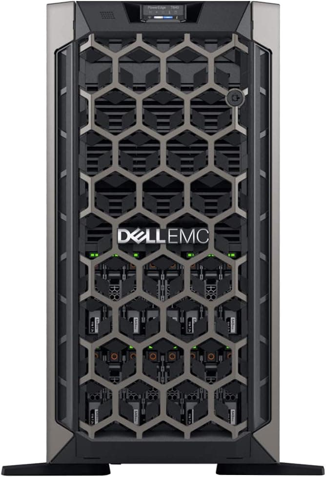 Dell PowerEdge T440 Tower Server with 2 Intel Silver 4110 8-core CPUs, 128GB DDR4 RAM, 16TB 12Gb SAS HDDs, RAID (Renewed)