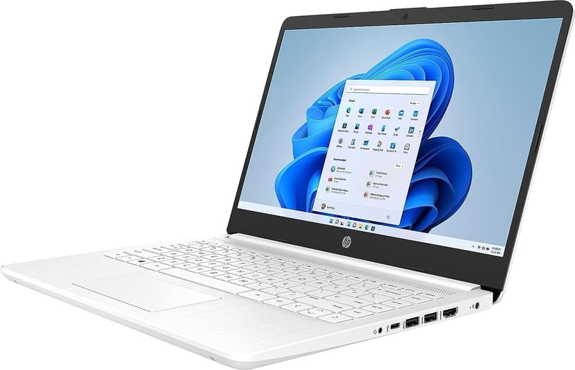 HP 14" Ultral Light Laptop for Students and Business, Intel Quad-Core N4120, 16GB RAM, 128GB Storage(64GB eMMC+64GB Ghost Manta SD), 1 Year Office 365, Webcam, HDMI, WiFi, USB-A&C, Win 11 S