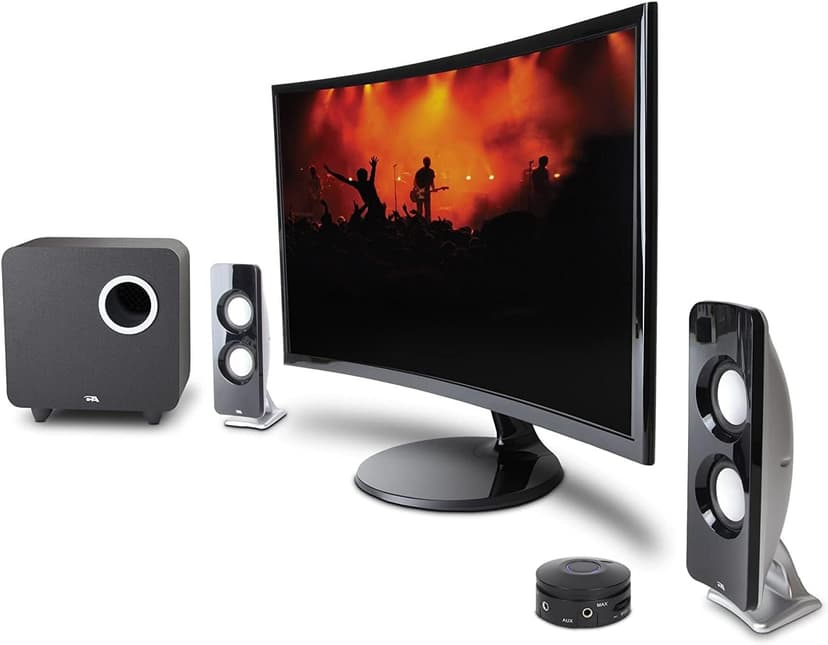 Cyber Acoustics CA-3610 2.1 Multimedia Speaker System with Subwoofer, Perfect Computer Speakers for PC or Mac, Great for Music, Movies, and Gaming