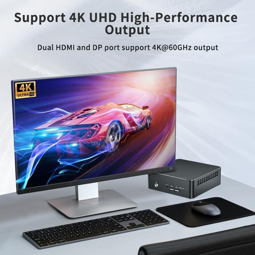 Thdeukoty Mini PC with Core i9-9880H 2.3 up to 4.8GHz, 32G DDR4 1T SSD, Windows 11 Pro Desktop Computer, DP*1, HDMI*2 Support Triple Display, WiFi6E/BT5.3, VESA, Optical, Dual 2.5G LAN