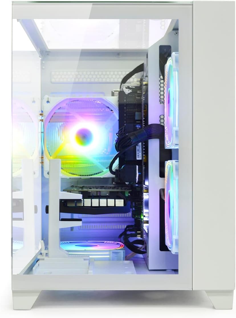 LXZ Gaming Desktop Core I7-14700KF 6 core 2.5GHz PC Computer, RTX 4070 12G, 32G DDR5 RAM, 1TB NVME SSD, Prebuilt Gaming PC Tower Computer for Home and Office (White)