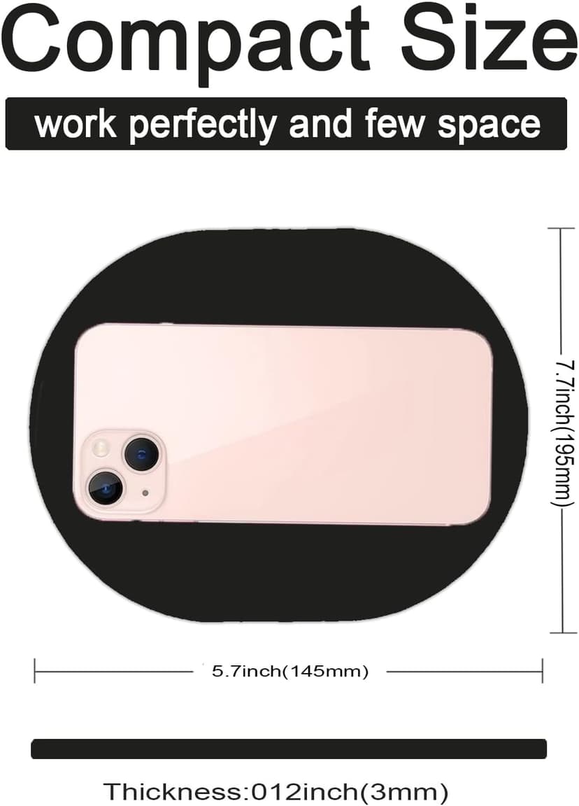 Small Mouse pad, Portable, Waterproof Non-Slip Rubber Bottom, Suitable for Wireless Mouse, Laptop Keyboard Tray for Both Men and Women, Office Travel Black 5.5x7.5in