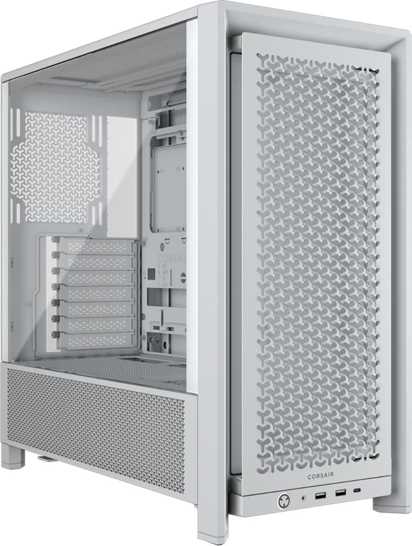 CORSAIR 4000D Frame Modular Mid-Tower ATX PC Case – High Airflow, InfiniRail Fan Mounting System, Dual 360mm Radiator Support, ASUS BTF, MSI Project Zero, Gigabyte Project Stealth – White