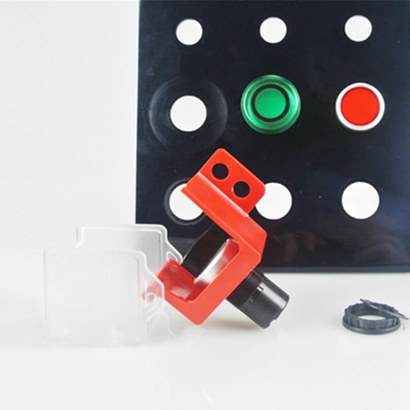 Emergency Stop Button Cover Lockout Cover, PC Engineering Plastic for Emergency Stop Buttons, Compatible with Various Switches, Push Button Switch Guard