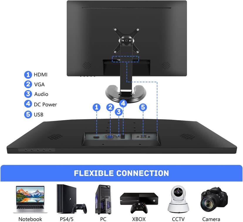 Prechen 24 Inch Touchscreen Monitor, IPS FHD 1080P Touch PC Display with HDMI & VGA & USB, 75Hz, VESA, Built-in Speakers, Computer Touch Screen for Gaming & Business