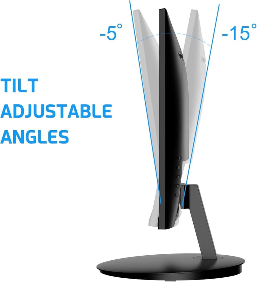 22 Inch Monitor with HDMI VGA Port, 1080P 75Hz Full HD VA LED Ultra Thin Bezel Display, Flicker-Free, Blue Light Filter, Built-in Speakers, Tilt Adjustment