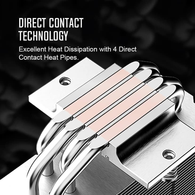 ID-COOLING SE-214-XT ARGB White CPU Cooler 4 Heatpipes CPU Air Cooler ARGB Light Sync with Motherboard(5V 3-PIN Connector) CPU Fan for Intel/AMD, LGA 1700 Compatible for Desktop