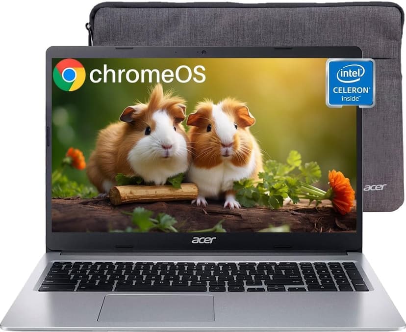 acer Chromebook 315 Laptop, 15.6" HD Display, Intel Celeron N4020(Up to 2.8GHz), 4GB RAM, 64GB eMMC, Intel UHD Graphics, 12.5H Long Battery, WiFi, Bluetooth, Chrome OS
