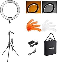 NEEWER 18 Inch Ring Light with Tripod Stand, 55W Large LED Ringlight, Cold Shoe Phone Holder Compatible with iPhone Camera for Video Recording Photography Streaming Selfie Makeup Studio Photo, RL-18