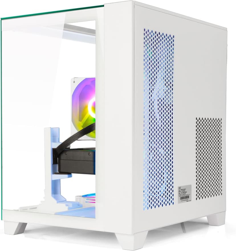 LXZ Gaming PC Desktop AMD Ryzen 7 8700F | AMD Radeon RX 7650GRE 8GB | 32GB DDR5 RAM | 1TB SSD | High-End Tower Computer(White)