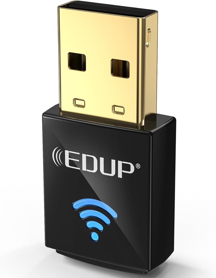 EDUP USB Bluetooth WiFi Adapter for PC, USB Bluetooth 4.0 Adapter, Wireless Nano USB Network Adapter 2.4Ghz 150Mbps, Only Compatible with Windows 11/10/7/8/8.1 -Black