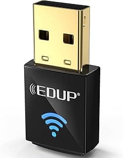 EDUP USB Bluetooth WiFi Adapter for PC, USB Bluetooth 4.0 Adapter, Wireless Nano USB Network Adapter 2.4Ghz 150Mbps, Only Compatible with Windows 11/10/7/8/8.1 -Black