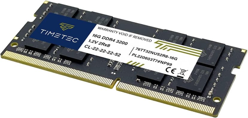 Timetec 32GB KIT(2x16GB) DDR4 3200MHz (or 2933MHz or 2666MHz) PC4-25600 Non-ECC Unbuffered 1.2V CL22 2Rx8 Dual Rank 260 Pin SODIMM Laptop Notebook PC Computer Memory RAM Module Upgrade