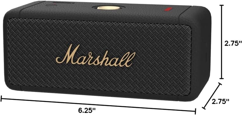 Marshall Emberton II Portable Bluetooth Speaker, Black & Brass
