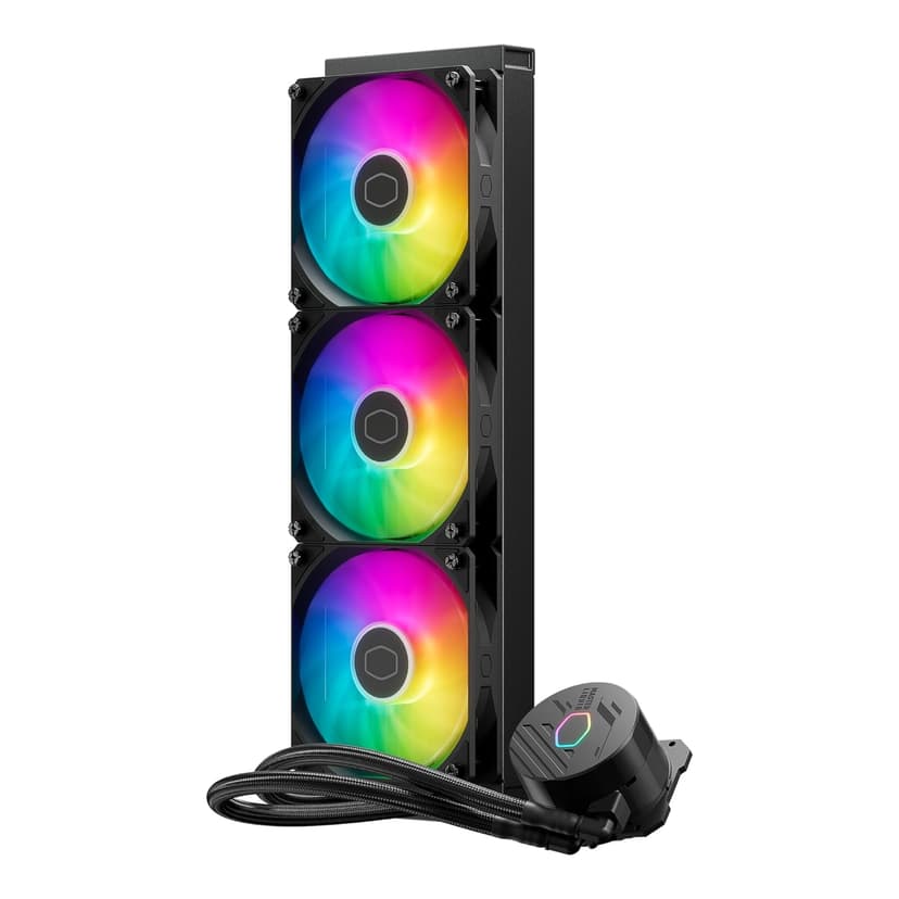 Cooler Master MasterLiquid 360L Core 360mm Close-Loop AIO Liquid Cooler, ARGB Sync, Gen S Coldplate Pump, 120mm PWM, CryoFuze 14W/mK, AMD Ryzen AM5/AM4, Intel LGA1700/1200 (MLW-D36M-A18PZ-R1) , Black