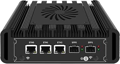 Mini PC N100 Firewall Hardware Intel 82599ES 2 x 10GbE SFP+, 3 x i226V 2.5GbE LAN OPNsense Appliance,AES-NI, 2HD, SIM Card Slot, M.2 WiFi Slot,NO RAM NO SSD