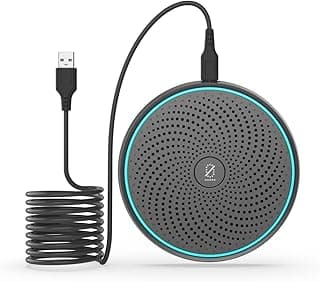 Conference USB Microphone, ANSTEN Omnidirectional Condenser PC Mic Pick Up Voice 10ft,Ideal for Video Conferencing Recording, Skype, Online Class, Court Report, Compatible with Mac OS X Windows