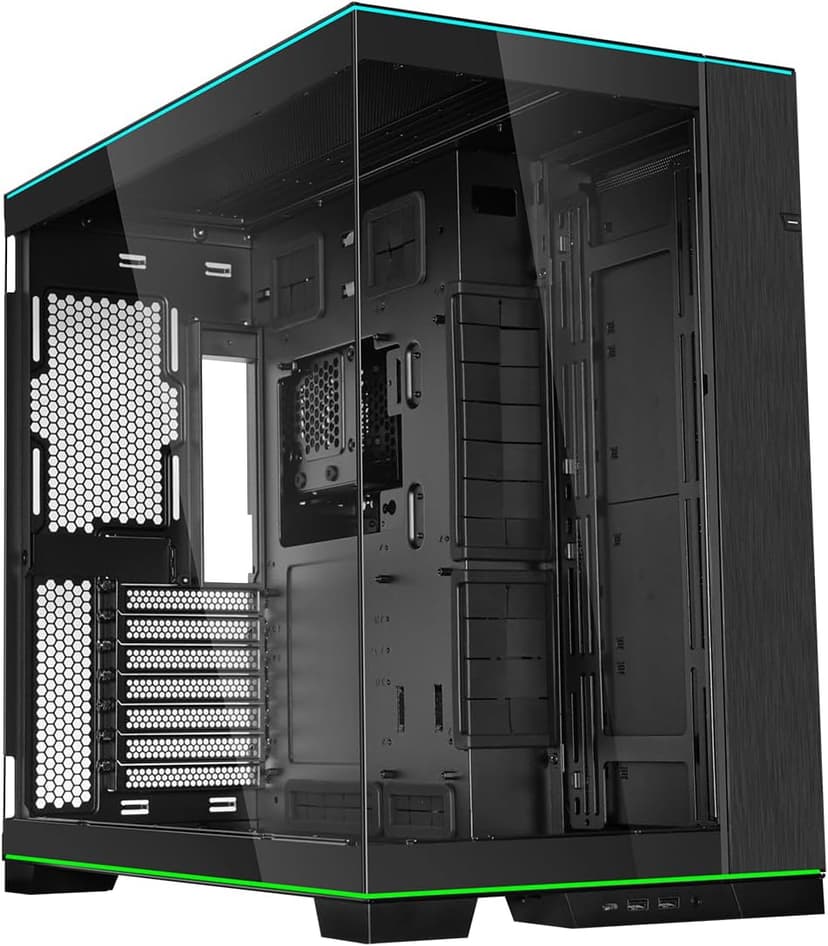Lian Li O11D EVO RGB E-ATX gaming dual chamber case - ARGB lighting strips - Up to 420mm radiator - Cable management - Front and side tempered glass panels - Reversible chassis (O11DERGBX.US)