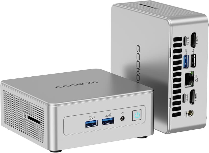 GEEKOM AE8 AI Mini PC, AMD Ryzen 9 8945HS Mini Computers(Up to 5.2GHz),32GB DDR5 RAM 1TB M.2 NVMe Gen4*4 SSD Windows 11 Pro Mini Desktop PC AMD Ryzen AI/Radeon 780M/Quad Display/8K/USB4/WIFI6E/BT5.2