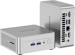 GEEKOM AE8 AI Mini PC, AMD Ryzen 9 8945HS Mini Computers(Up to 5.2GHz),32GB DDR5 RAM 1TB M.2 NVMe Gen4*4 SSD Windows 11 Pro Mini Desktop PC AMD Ryzen AI/Radeon 780M/Quad Display/8K/USB4/WIFI6E/BT5.2