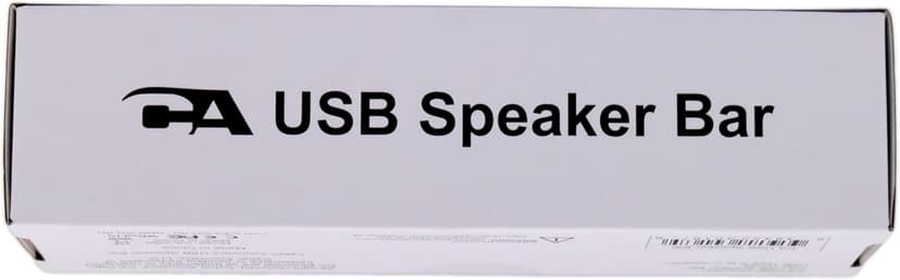 Cyber Acoustics USB Speaker Bar (CA-2890) – Stereo USB Powered Speaker, Easily Clamps to Monitor, Convenient Controls