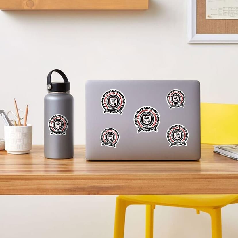 3 Pcs School of Engineering Improvise Or Die Stickers, Engineering Stickers, Funny Mechanic Work Stickers for Adults - Vinyl Sticker 3 Inches for Water Bottles Laptop Phone Car Window Helmet