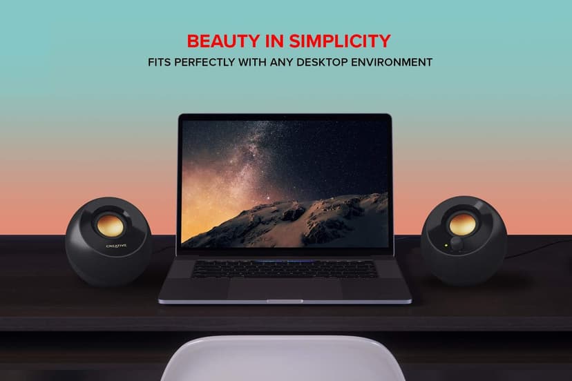 Creative Pebble Plus 2.1 USB-Powered Desktop Speakers with Powerful Down-Firing Subwoofer and Far-Field Drivers, Up to 8W RMS Total Power for Computer PCs and Laptops (Black)