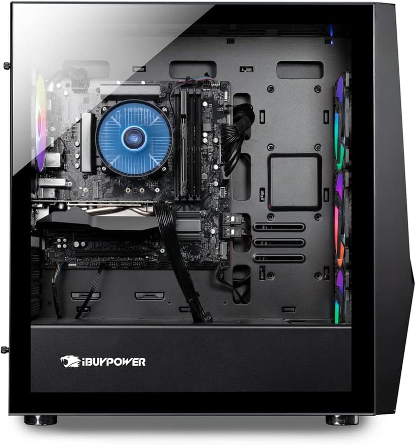 iBUYPOWER Pro Gaming PC Computer Desktop - SlateMR 246i (Intel Core i5-11400F 2.6GHz, AMD Radeon RX 6500XT 4GB, 8GB DDR4, 500GB NVMe, RGB Fans, WiFi Ready, Windows 11 Home)