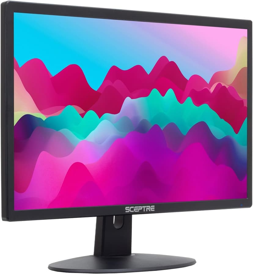 Sceptre 22-Inch 75Hz 1080p LED Monitor HDMI VGA Build-in Speakers, Brushed Black 2019 (E225W-19203S),Metal Black