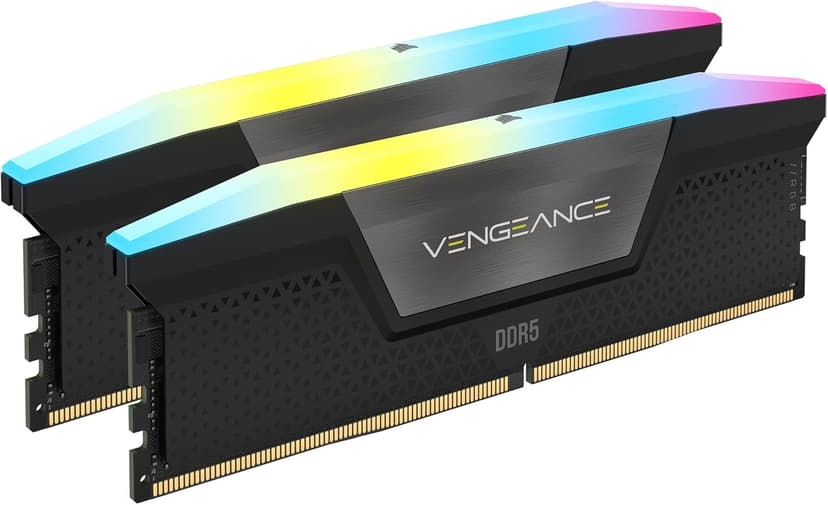 CORSAIR VENGEANCE RGB DDR5 RAM 32GB (2x16GB) 7000MHz CL34 Intel XMP iCUE Compatible Computer Memory - Black (CMH32GX5M2X7000C34)