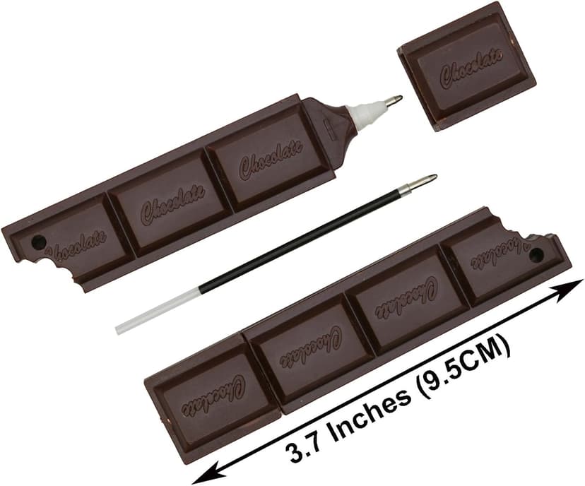 Maydahui 30 PCS Simulation Chocolate Shape Ballpoint Pens Funny Food Pen Novelty Pens Blue Ink for School Party Office