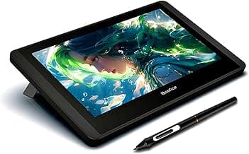 Bisofice Drawing Tablet with Screen, Graphics Tablet with Battery-Free Stylus, 11.6 inch Full-Laminated Graphic Drawing Monitor for Design, Digital Art, Illustration, Photo Editing, Support Win & Mac