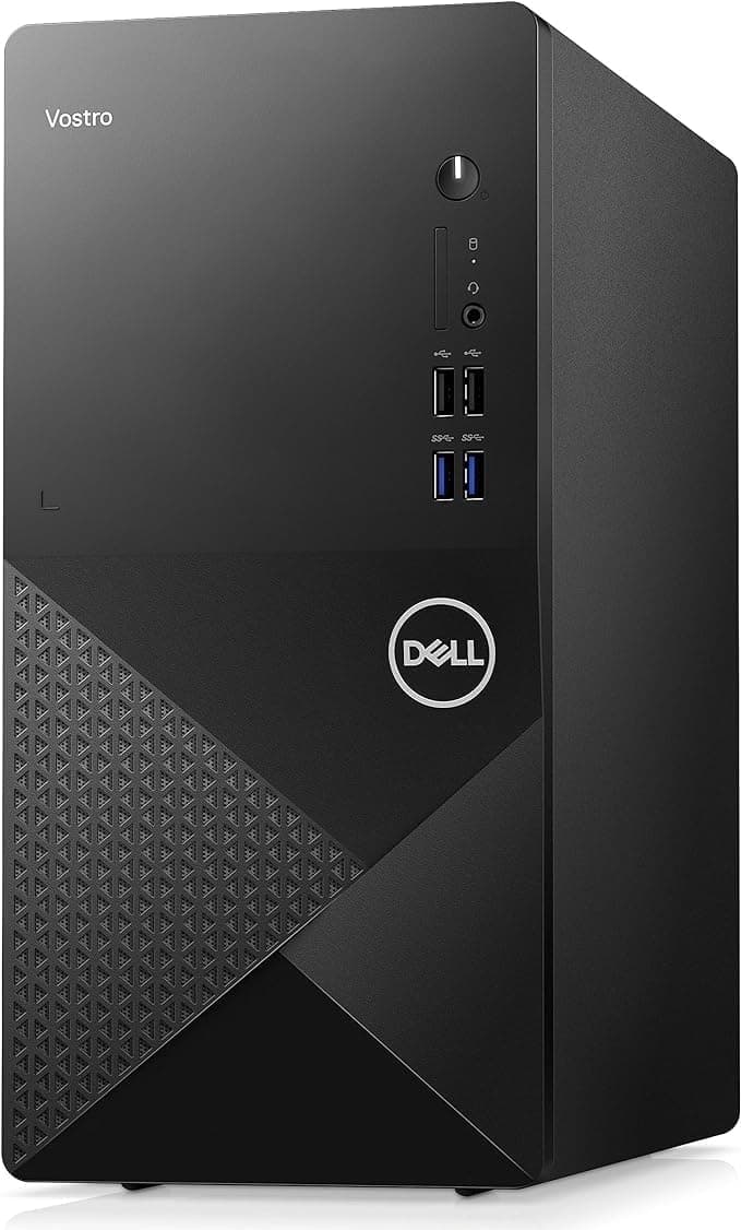 Dell Vostro 3910 Business Tower Desktop, 12th Gen Intel 4-Core Processor, DVD-RW, Display Port, HDMI, Ethernet Port, Windows 11 Pro, Black (16GB RAM | 1TB HHD + 1TB SSD)
