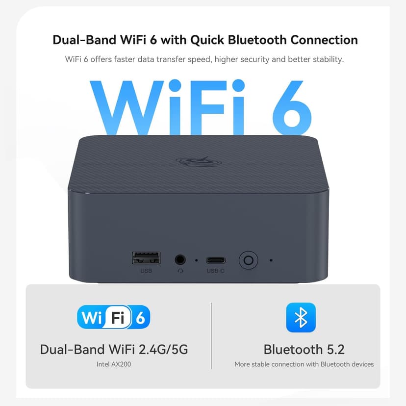 Beelink Mini PC, EQi12 Mini Computers Intel i5-1235U(Up to 4.4GHz) 10C/12T, Micro PC 16GB DDR4 RAM 500GB M.2 NVMe SSD, Desktop Computer 4K@60Hz/HDMI&DP/WiFi6/BT5.2/Gigabit Ethernet/HTPC/W-11 Pro