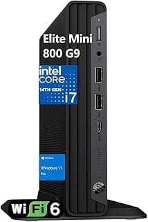 HP Elite Mini 800 G9 MFF PC Business Desktop Computer, 14th Gen Intel 20-Core i7-14700 up to 5.4GHz, 64GB DDR5 RAM, 2TB PCIe SSD, WiFi 6, Bluetooth, Type-C, HDMI, 2 DisplayPort, Windows 11 Pro, Wendbo