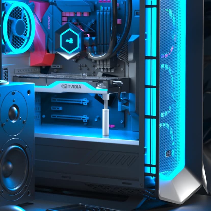 GPU Support Bracket White, Graphics Card Support, GPU Bracket Brace, Video Card Sag Holder Bracket with Magnet, GPU Stand, Adjustable Anti Sag GPU Stand Aluminum 72-125mm White